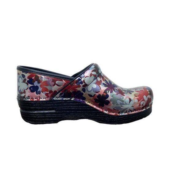 Dansko New Women's Professional Clogs Boho Flower Patent size 38 - Picture 4 of 9